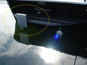 Auxiliary-motor-bracket-welded-to-transom