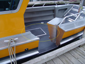Flush-hatch-in-forward-deck