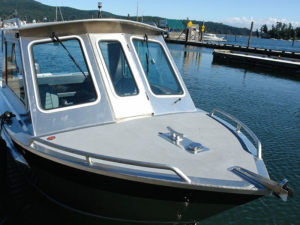 Non-skid paint on bow & gunnels