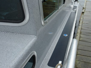 Non-skid paint on gunnels