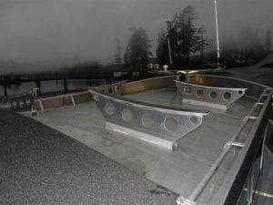 Brackets on cabin top for traps/kayaks (1 set)