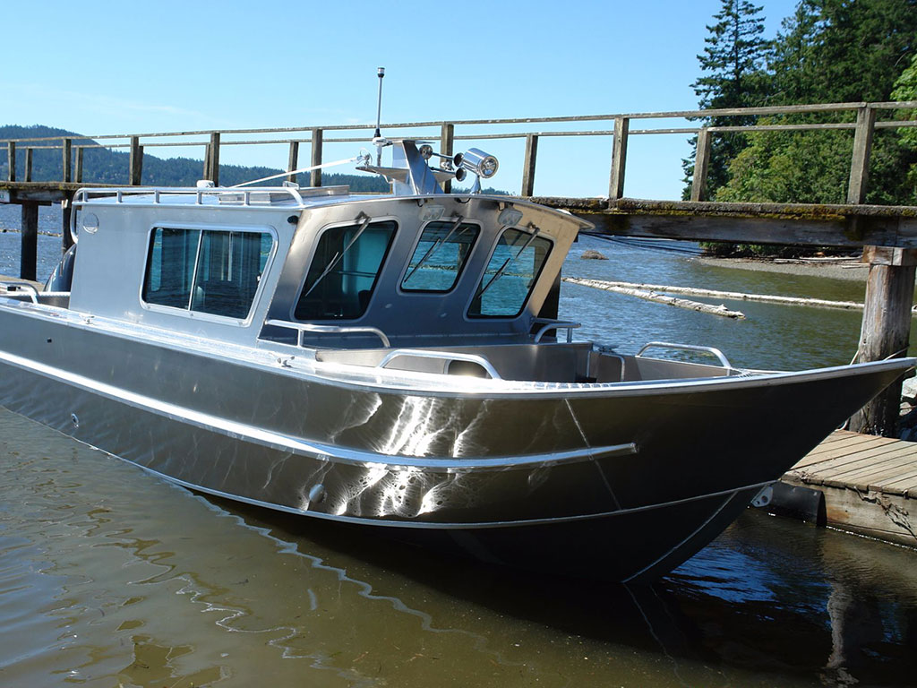 27' nitinat aluminum cabin boat by silver streak boats